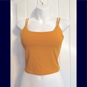 ✔️ NWT Burvogue Halter Top  Built in Bra Sz Small to Med Pretty Gold Color